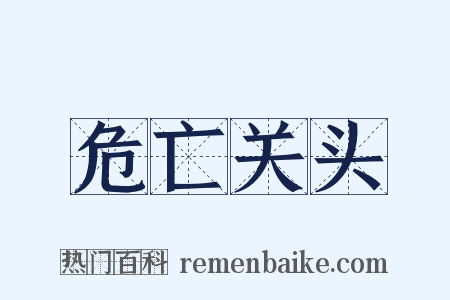 危亡关头是什么意思的图片